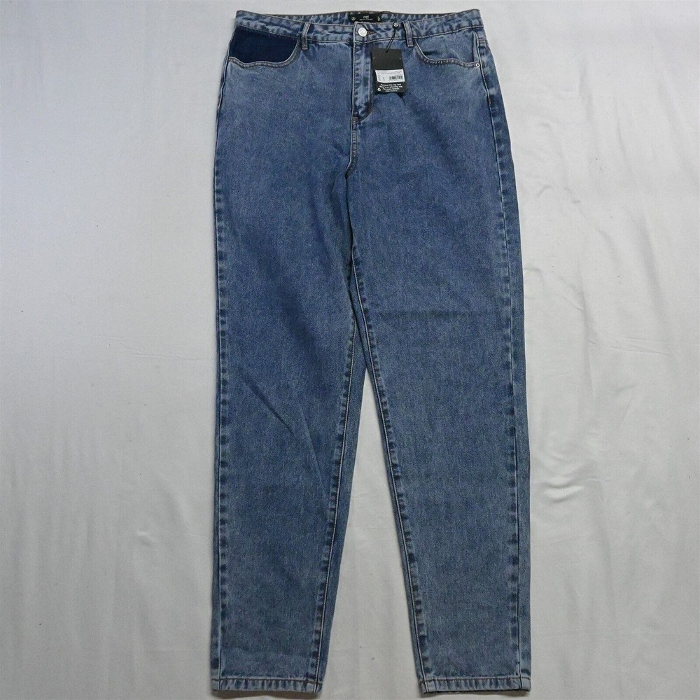 NEW Riot 12 High Rise Mom Jean Shadow Pocket Light‎ Stretch Denim Jeans
